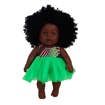 手洗い 35cm シリコンビニール人形 子供のためのアフリカンブラック人形
