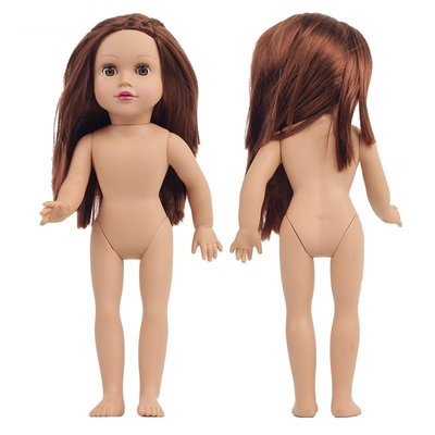 カスタム衣装 衣装 18インチ アフリカ系アメリカ人 人形 45cm 女の子のための 人形 白色 茶色の肌
