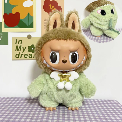 低MOQ ラブーブ娃娃布 スウェット 玩具 布 色とりどりのスーツ セット ラブーブ 漫画 ドレス